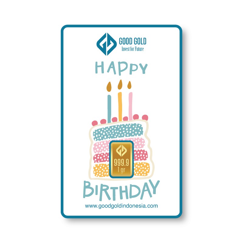 LM Goodgold Indonesia Birthday Series 0.1 gram | Emas Logam Mulia good Gold Gift Series Ulang Tahun 