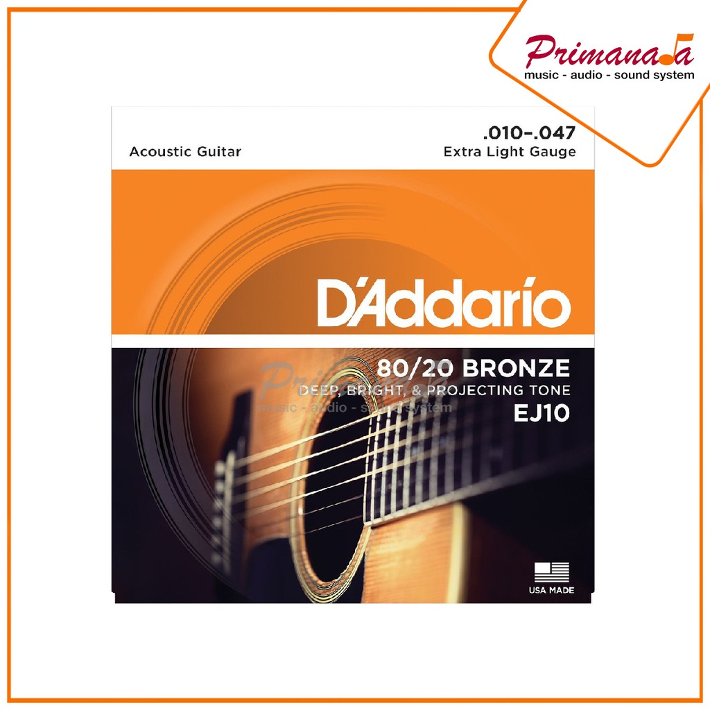 Senar Gitar Akustik Daddario EJ10 Dadario EJ-10 Accoustic Guitar D'Addario Original