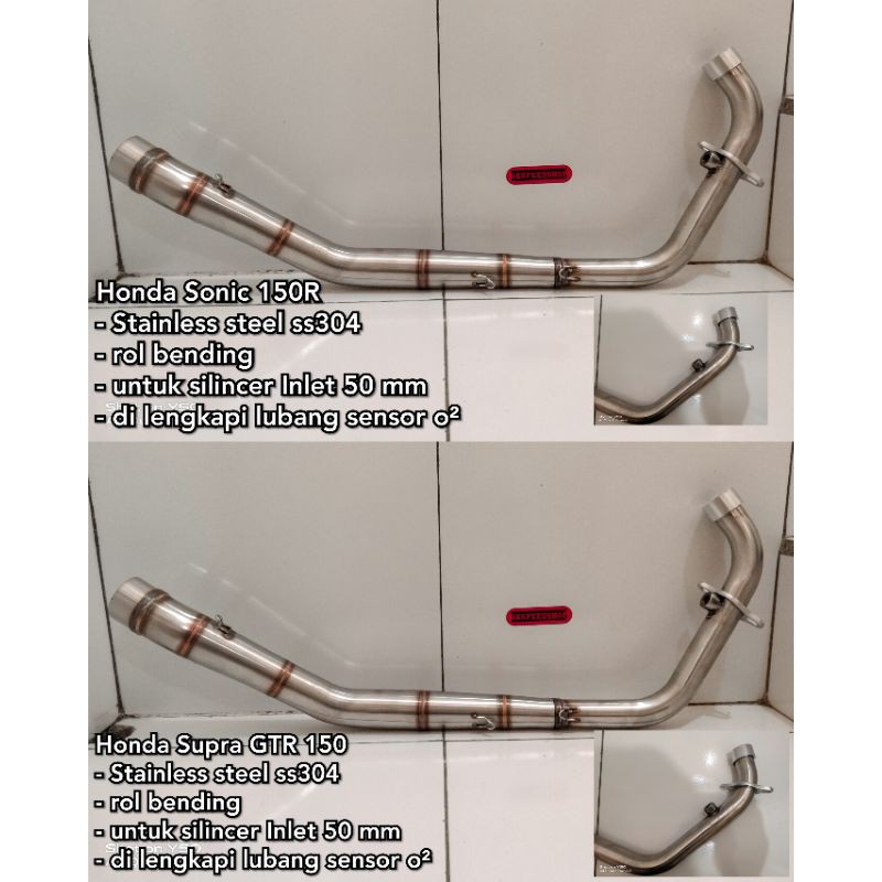 head / pipa knalpot racing PNP Honda Sonic 150R dan GTR 150r