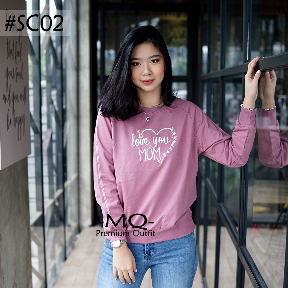 SWEATER WANITA - Atasan Lengan Panjang Cewek Bahan Berkualitas Model Terbaru Murah - MQ Store