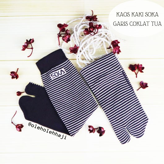  Kaos  Kaki  Jempol Soka Strip Garis Telapak Hitam  Spandex 