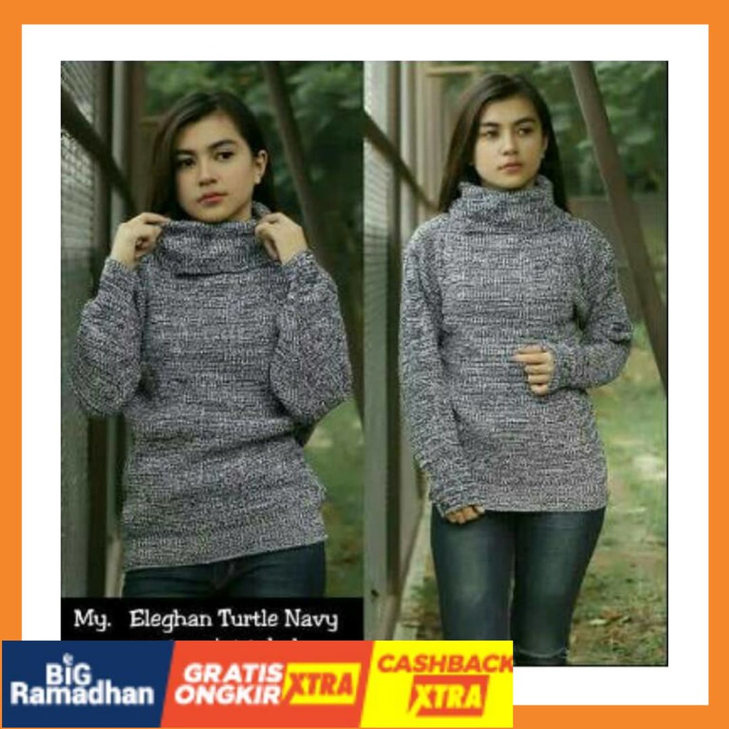 RAJUT RAPI BIG UKURAN ALLSIZE JUMBO LD 110 BESAR MURAH / Sweater rajut | eleghant turtle / baju