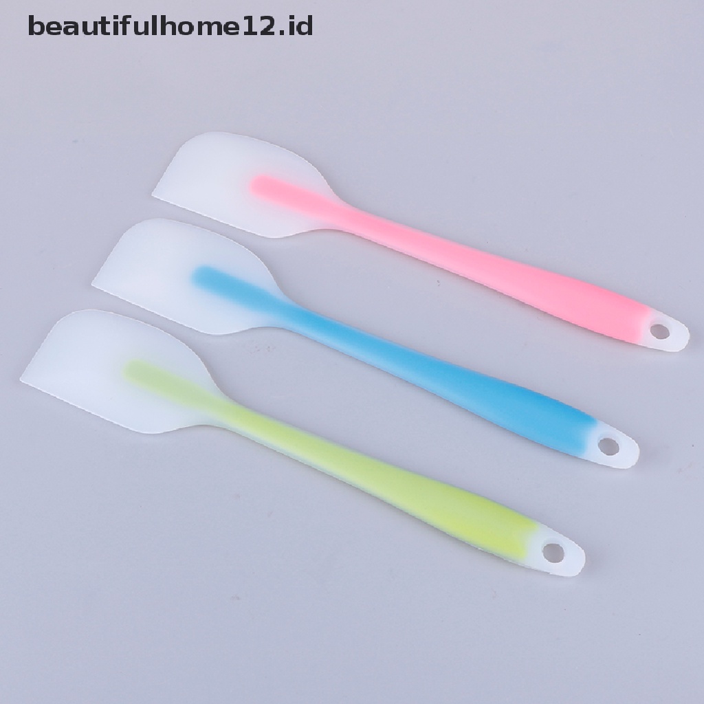 【beautifulhome12.id】 Heat Resistant Non-stick Silicone Spatula Spoon Cooking Kitchen Cake Scraper .