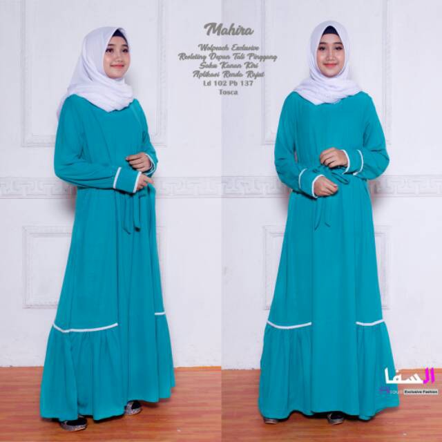Mahira Dress Gamis Wolfis Rempel Renda Rajut Original Alsava ALMIRA STORE