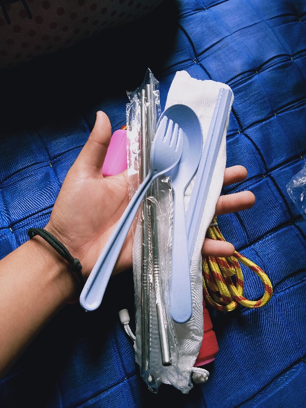 Paket Lengkap Ekonomis (cutlery Set, Stainless Straw, Pouch)