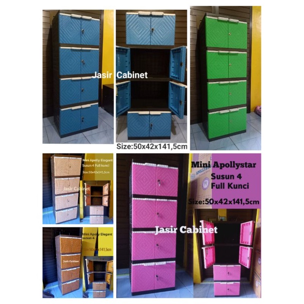 Almari plastik susun 4 Mini Apollystar