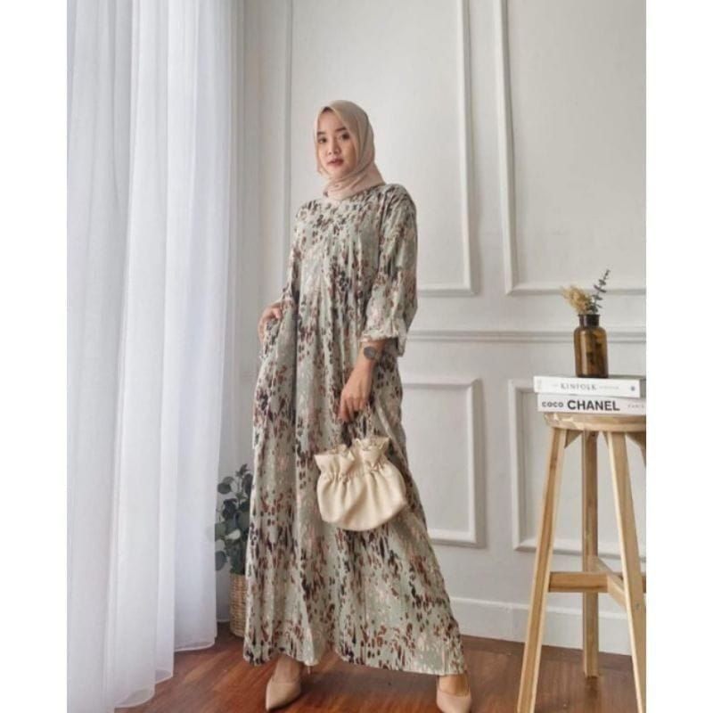 daster long lengan panjang LD 120 PB 130 bawah mata kaki, daster panjang viral kekinian, daster rayon busui terlaris ARBANI COLECTION-ORINA ( LAPIS LEGIT)