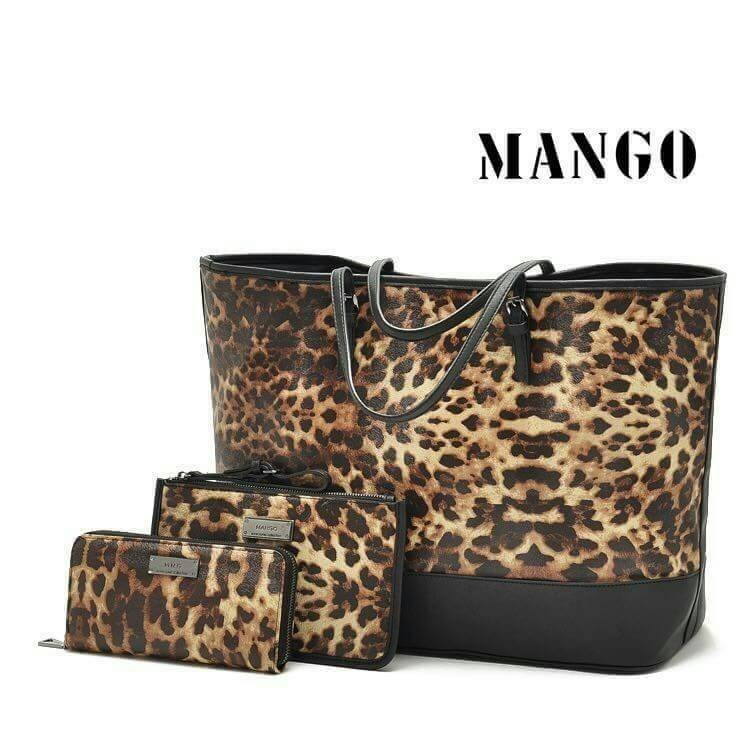 TAS MANGO TOTE LEOPARD ORIGINAL SET 3in1