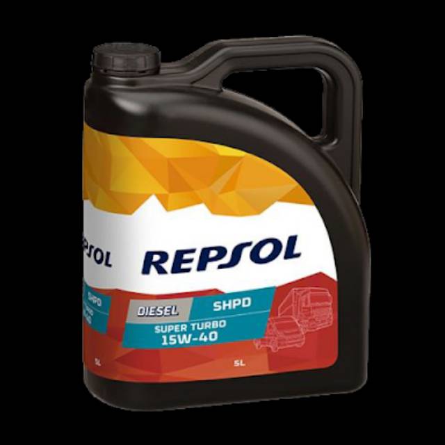 Oli Mesin Mobil Repsol Diesel Super Turbo SHPD 15w40 15/40 5 Liter Galon