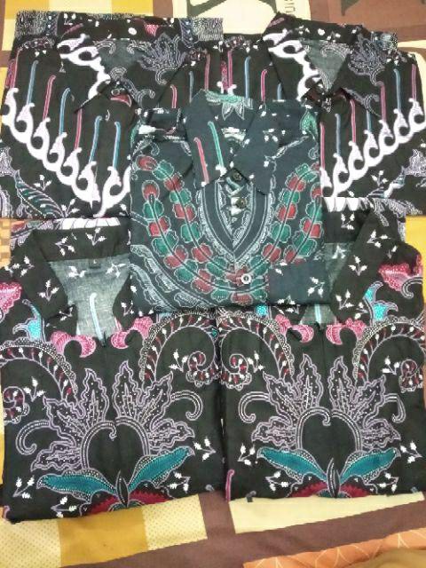 Batik Couple Keluarga Sania Ruffle Ori Ndoro Jowi Dnt Motif Kupu Putih Seragam Keluarga Modern Bcp
