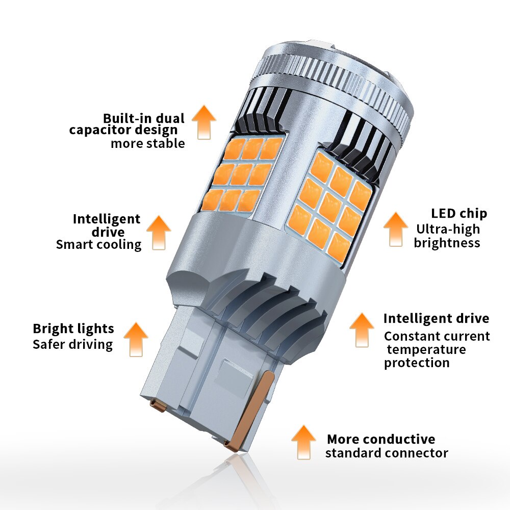 1pc Lampu LED 1156 1157 BAY15D P21 / 5W Canbus 3030SMD Dengan Kipas Angin Untuk DRL / Sein Mobil T20 7440 W21 / 5W 12V