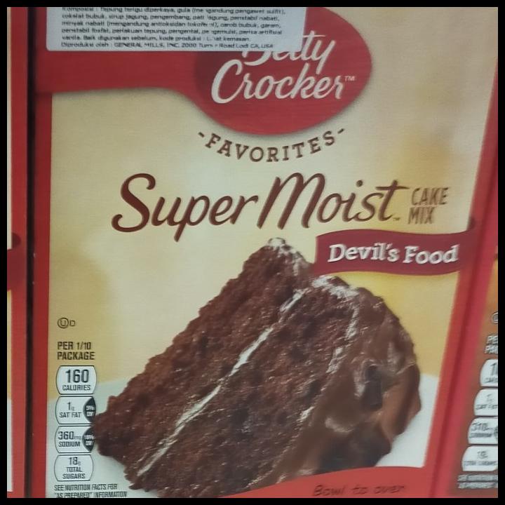 

Betty Crocker Super Moist Devils Food 432Gr