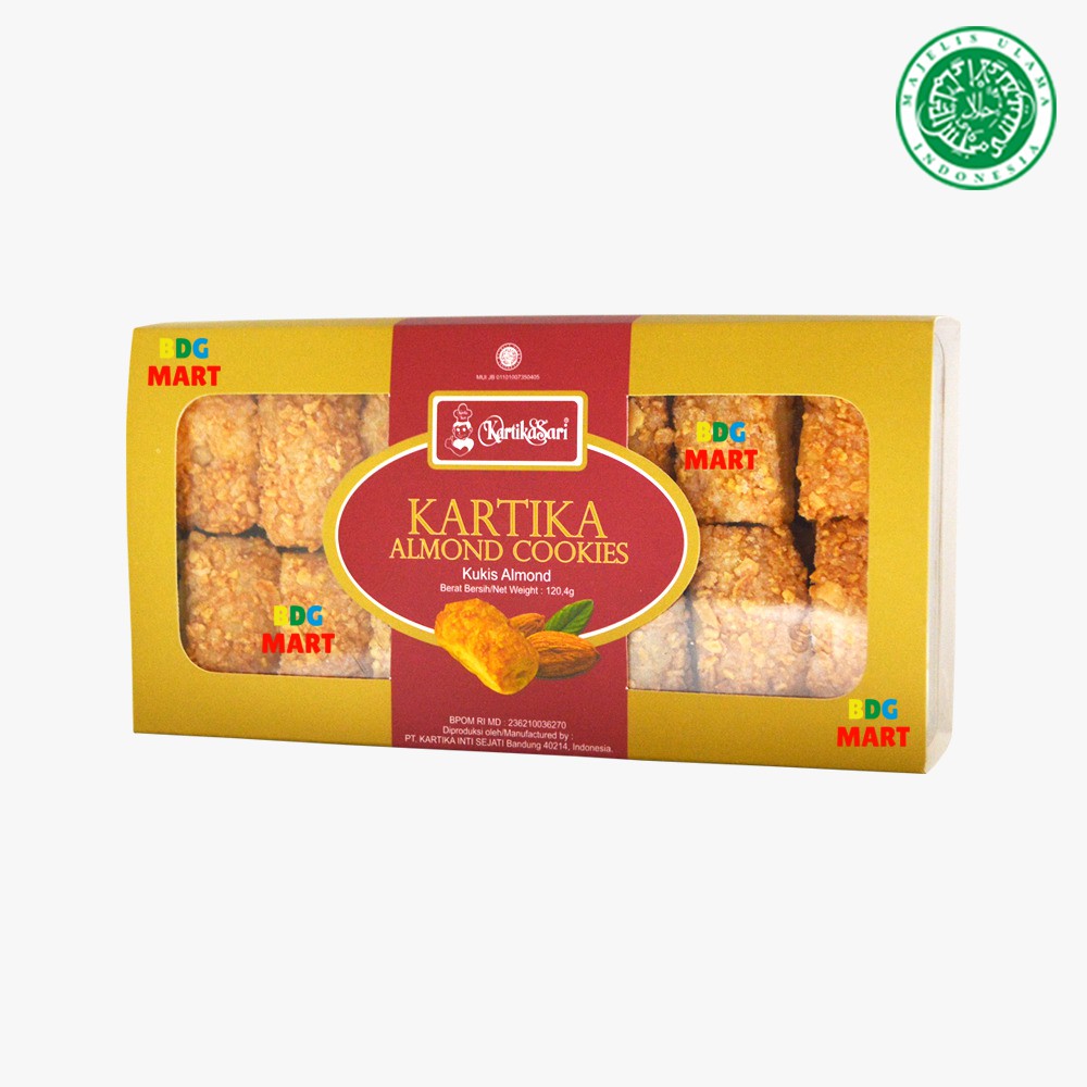 

Kartika Sari Kartika Almond Cookies Kukis Almond Halal MUI - 120.5gr