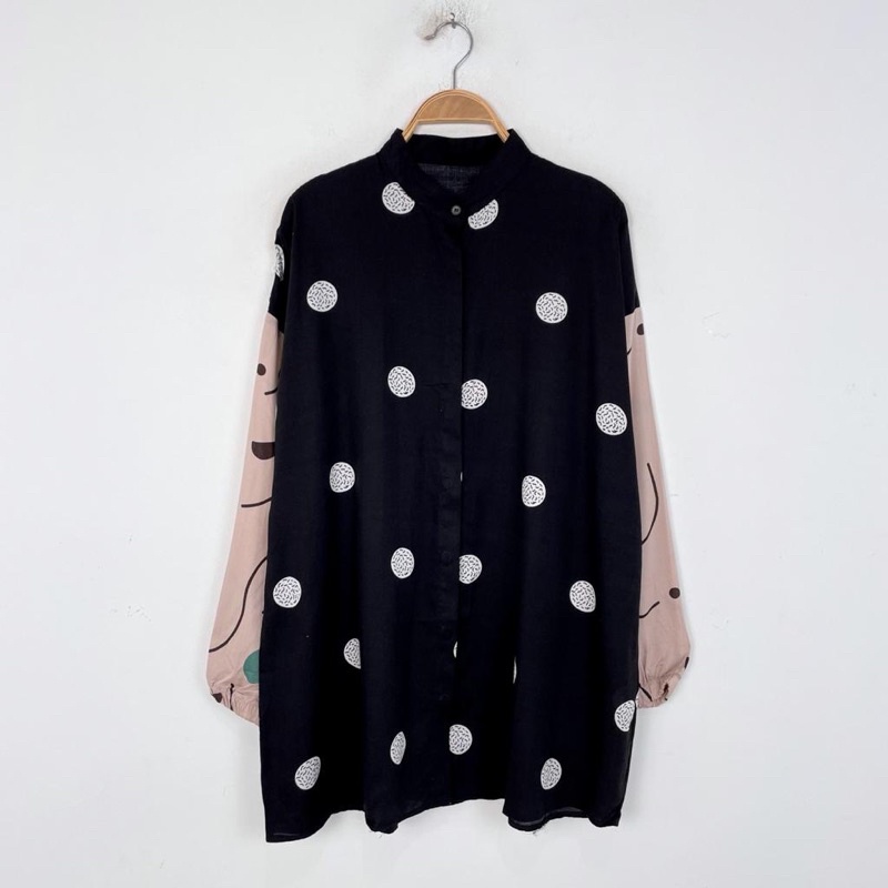 kemeja wanita  motif bahan rayon // kemeja-Foto 12