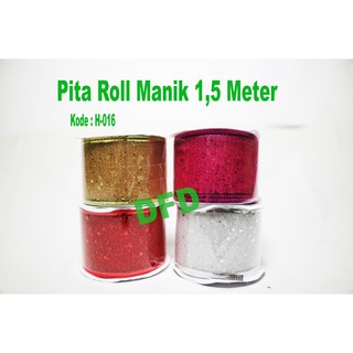 Aksesoris Natal Ornamen Natal Pita Roll Manik 1 5 