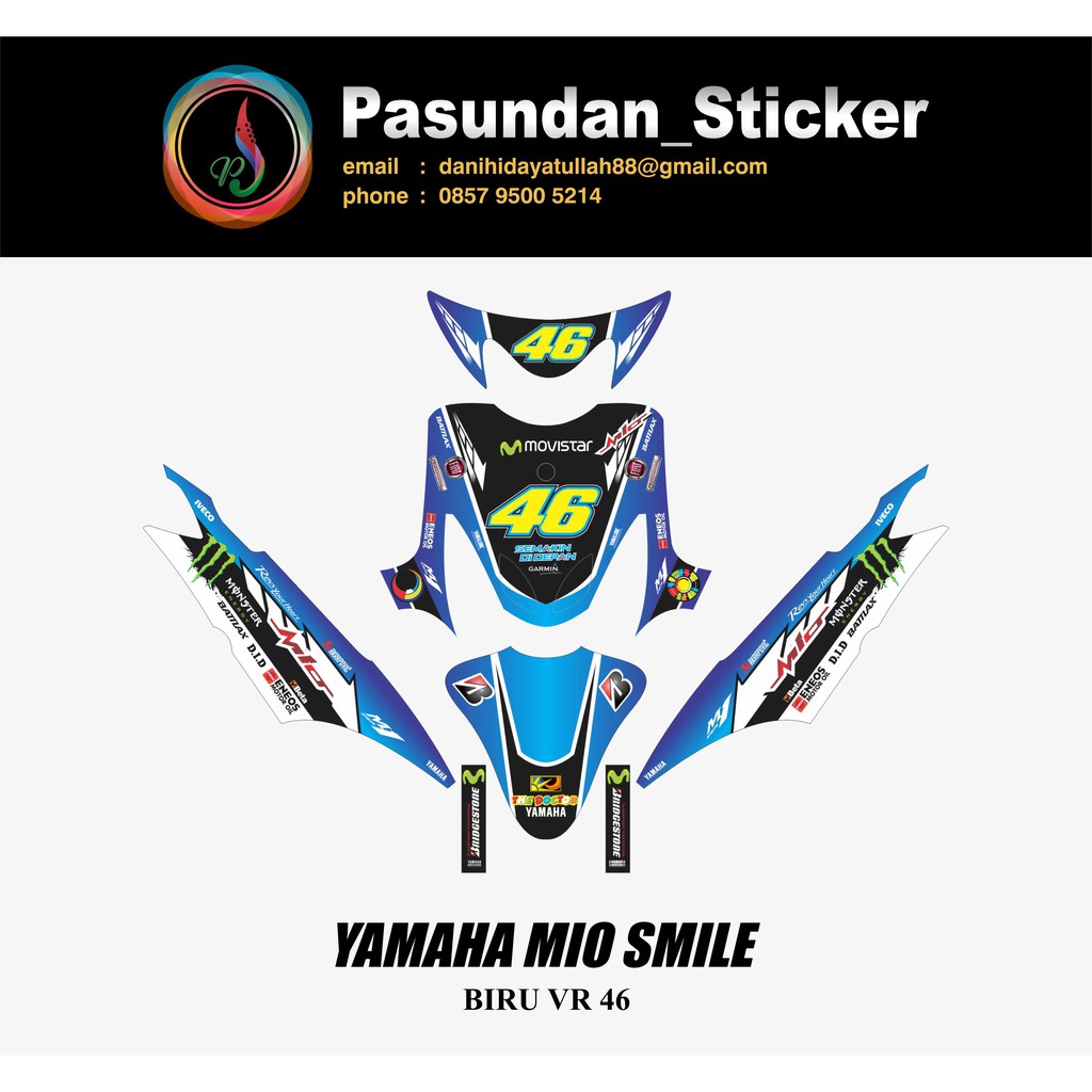 YAMAHA MIO SMILE BIRU VR 46