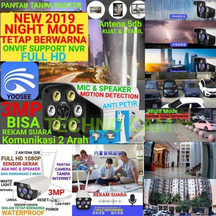 Unik New V380 HD 960p Outdoor Wifi Cctv Ip Camera Waterproof Wireless P2P Murah