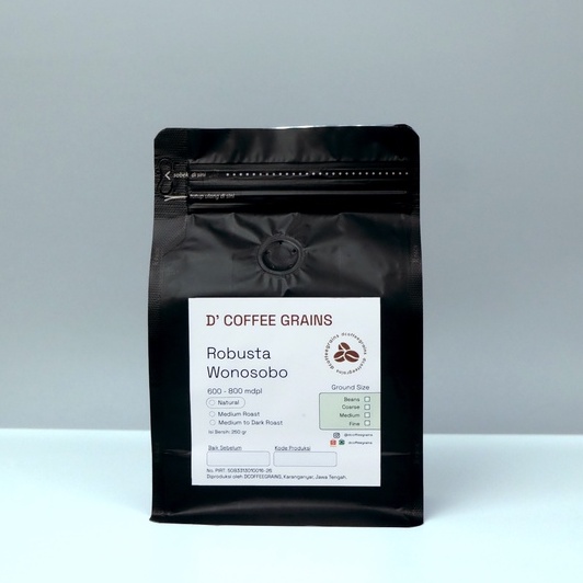 

Robusta Wonosobo Natural Roasted 250 gr - (Biji Kopi/Kopi Bubuk)