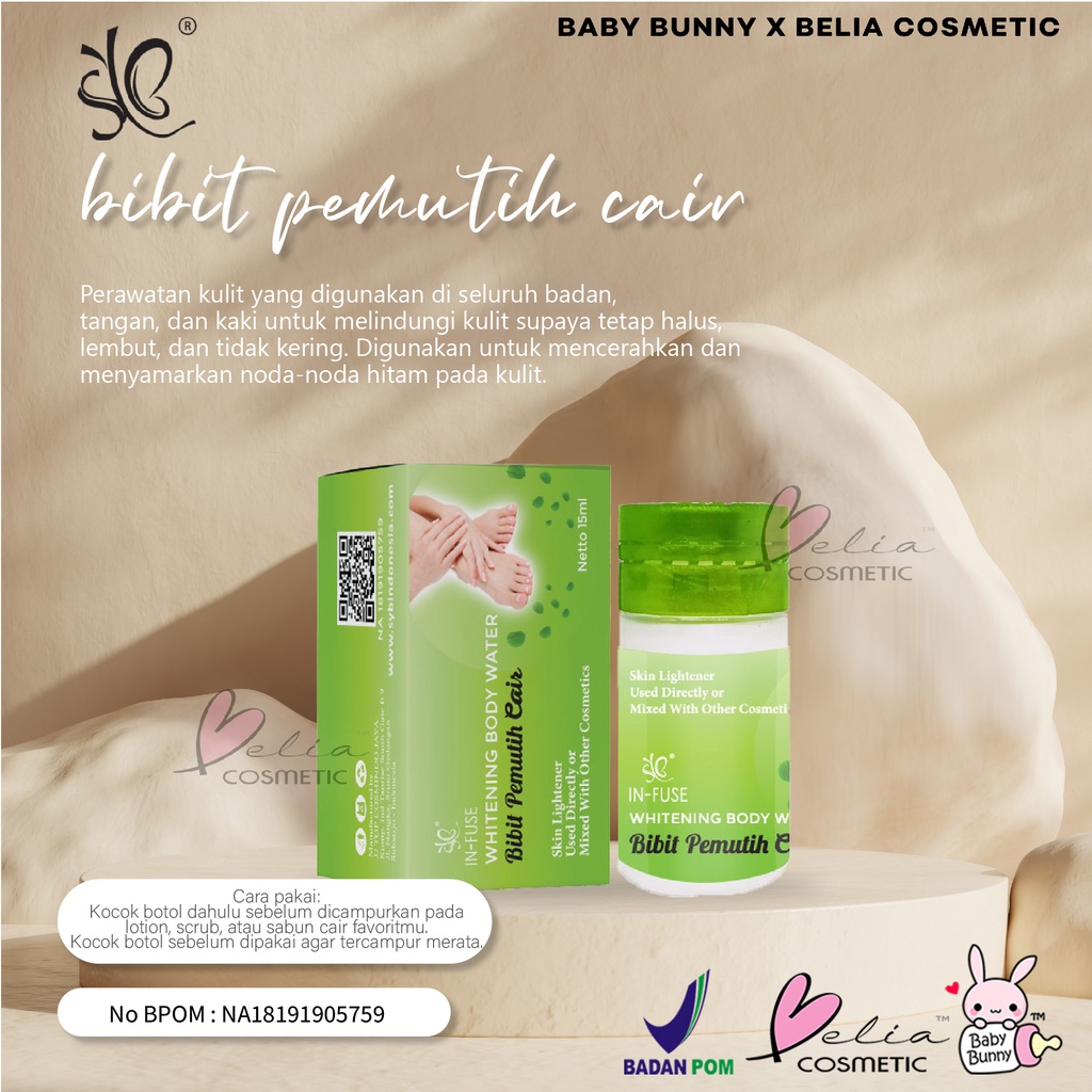 ❤ BELIA ❤ SYB Bibit Pemutih | Lotion | Scrub | Body Wash | Sabun Batang In-Fuse Whitening Bibit Cair | BPOM