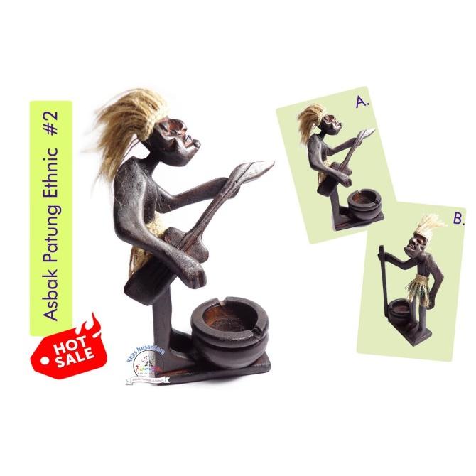 populer] Asbak Patung Ethnic Kayu | Asbak Miniatur Suku Pedalaman / Asmat #2