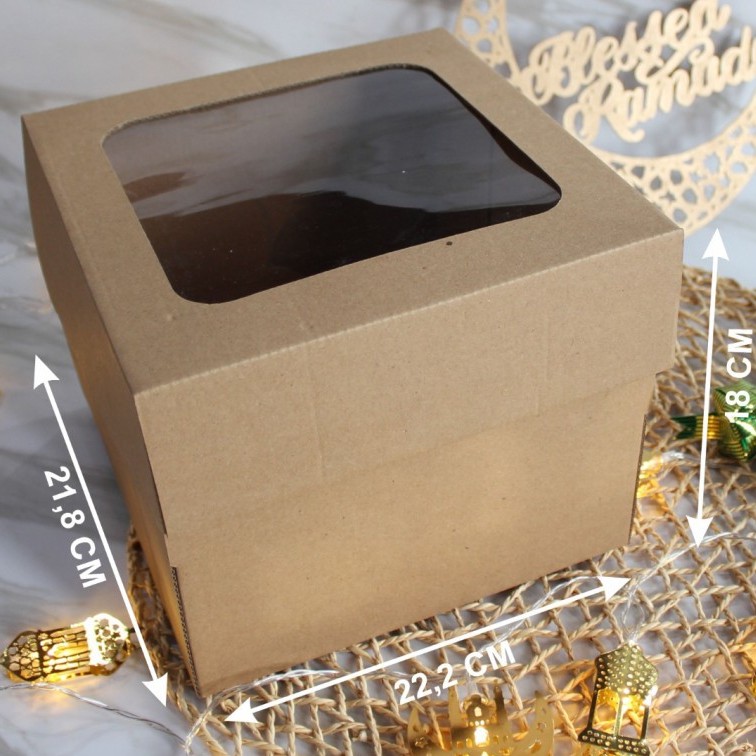 

KARDUS HAMPERS BOX PACKAGING PUDDING GIFTBOX DAN SOUVENIR DUS KOTAK KADO MIKA 22X22X18 CM (10 PCS)