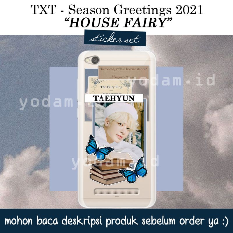 DIY STICKER CASE, STICKER AESTHETIC, STIKER KPOP TXT - Season Greetings 2021 HOUSE FAIRY Sticker Set