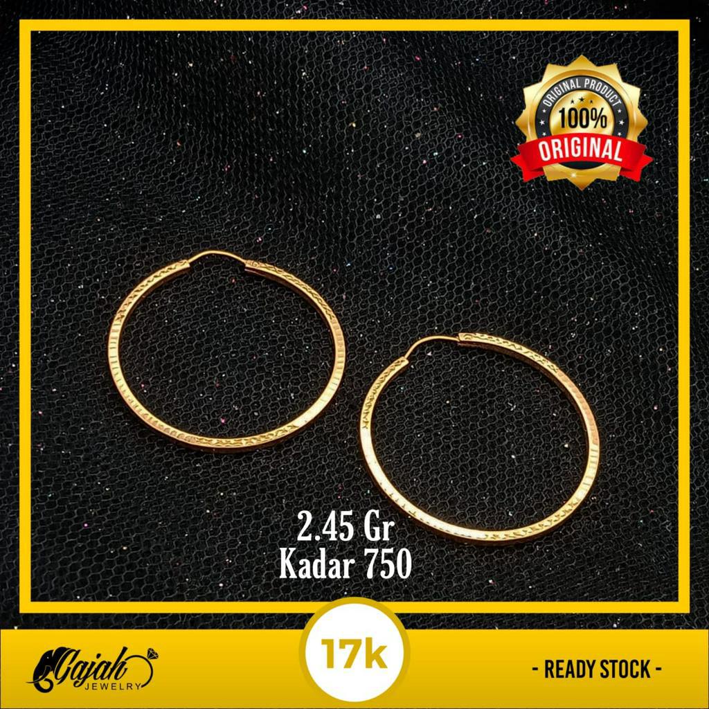 Anting emas 17K - 2.45 Gr Kadar 750 - 5025