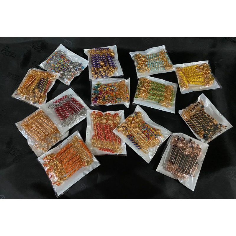 BROS hijab /jilbab peniti baju tuspin/peniti hijab wanita/bros dagu/peniti india isi 12pcs