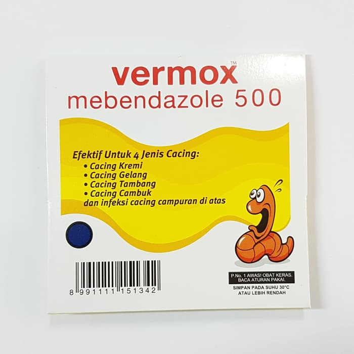 VERMOX TABLET OBAT CACING 1 STRIP