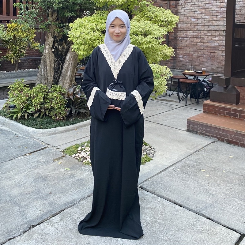 Mukena Traveling Abaya Sholat Katun Rayon Viscose/Wolfis Polos Premium