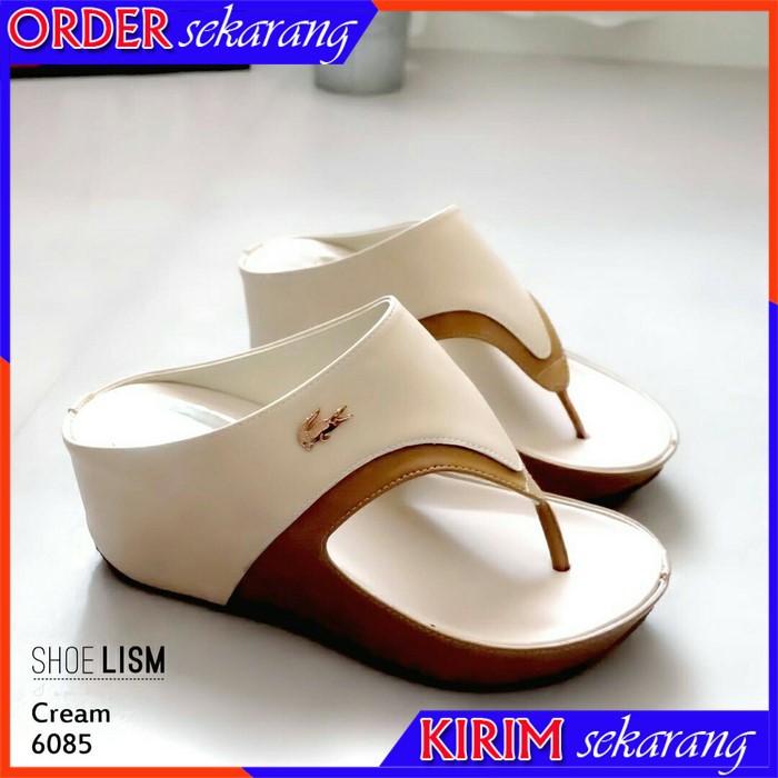 Sandal Wedges Wanita MELDIS Jepit Hak 5cm Sendal Spon Spons Premium Include Pin Bros (Sekelas Exotic