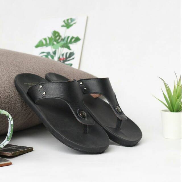 Sendal Pria Slide Goodnes Urban Bahan Kulit Santai Nyaman Jalan Ngemal Sandal Kulit Asli