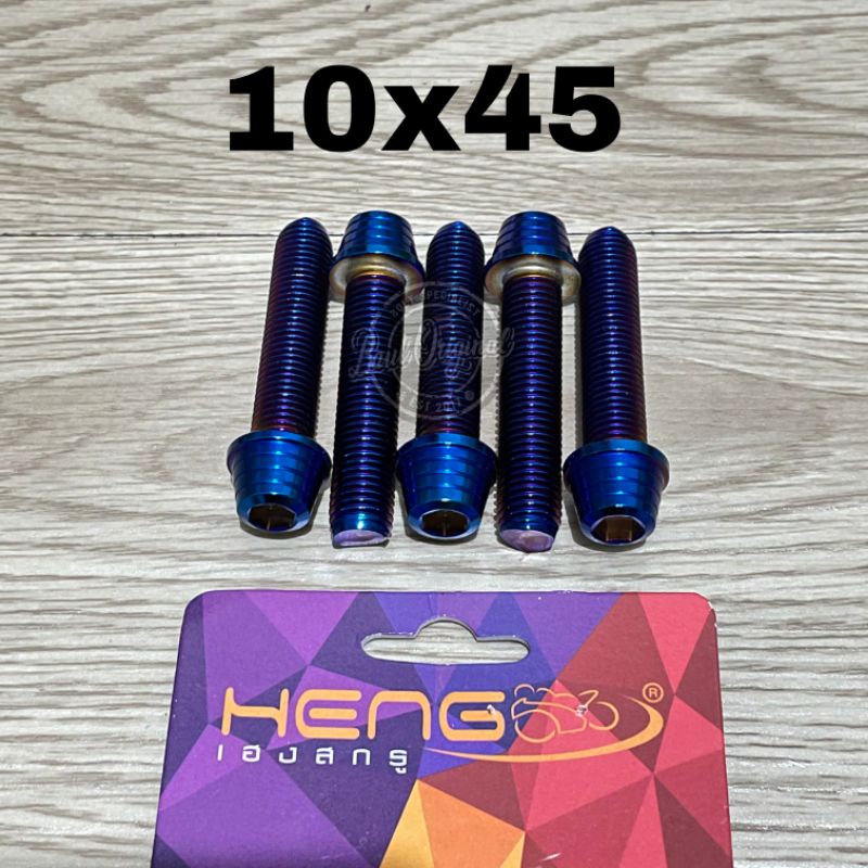 baut probolt kerucut blue 10x45 drat 14 panjang 4.5cm original heng