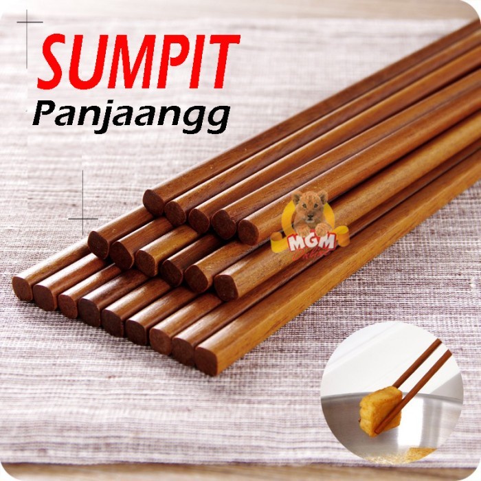 Sumpit kayu panjang 40cm cocok untuk masak sumpit goreng - Sepasang