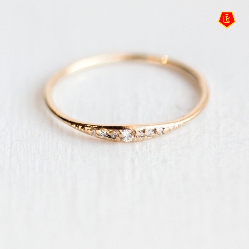 [Ready Stock]Simple Personality Diamond Women's Ring