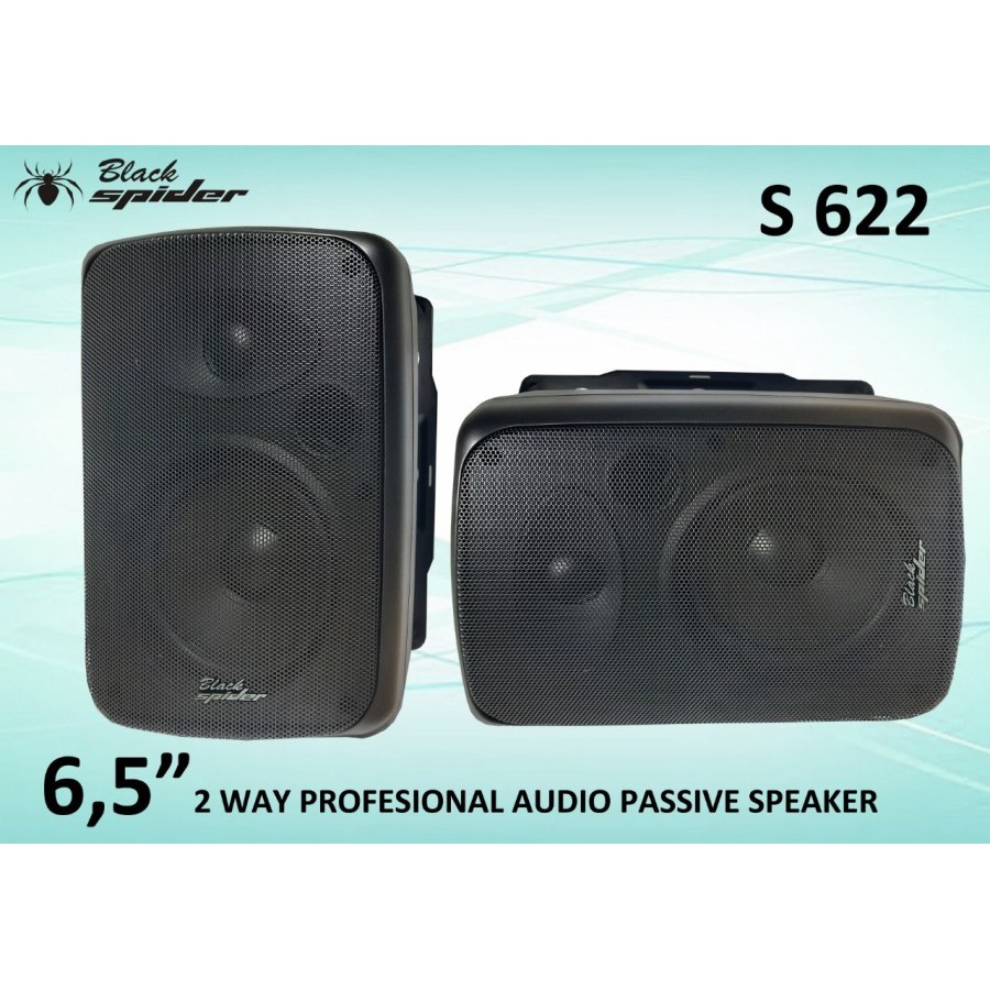 SPEAKER PASIF 6.5 INCH BLACK SPIDER S 622 PLUS BRAKET