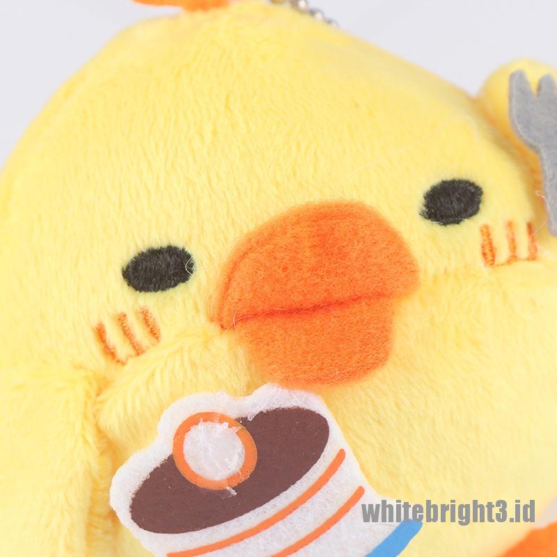 (white3) 1pc Mainan Boneka Stuffed Plush Ayam Untuk Gantungan Kunci / Buket Bunga Pernikahan