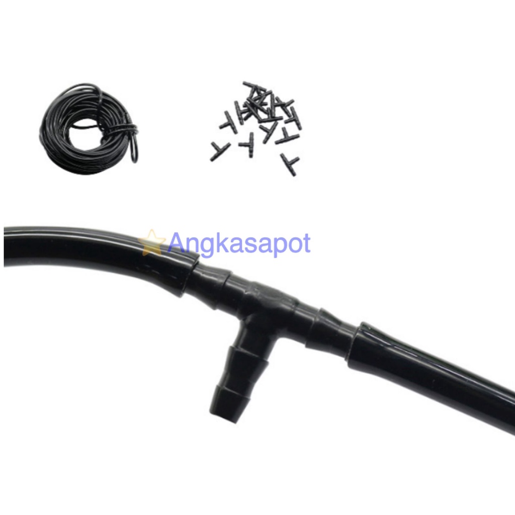 10pcs Sambungan T 4/7 Konektor Tee Selang Irigasi Hidroponik