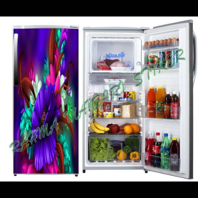 Fariasi stiker kulkas 1pintu  motiv bunga2