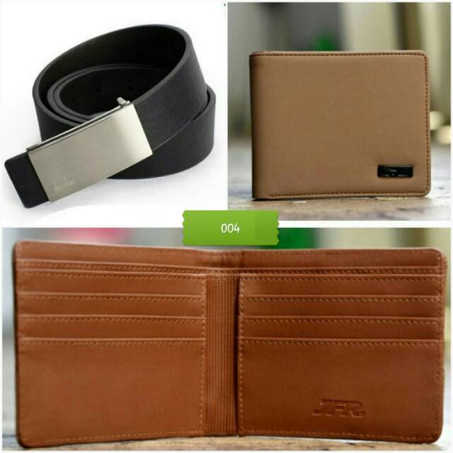 [PROMO] 1 Set Ikat Pinggang + Dompet Kulit Pria - Impor/Belt + Wallet