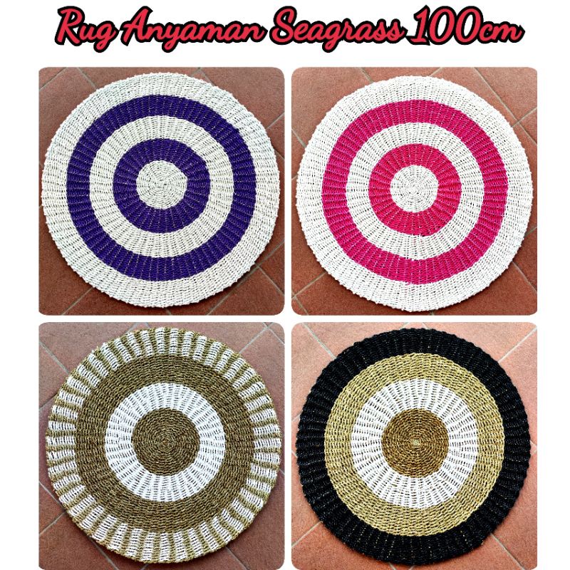 Rug Anyaman Seagrass/ Tikar Rug/ Karpet Anyaman Seagrass/ Karpet Anyaman 100cm