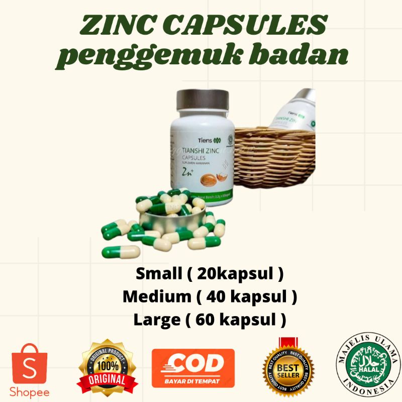 Zinc Tiens Penggemuk Badan Zinc Penambah Berat Badan Tiens Penggemuk
