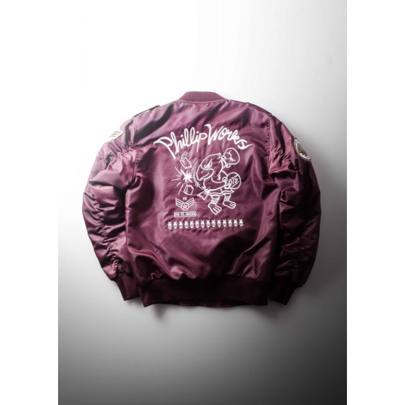 JAKET MOTOR PHILLIP WORKS BIRD BOMBER