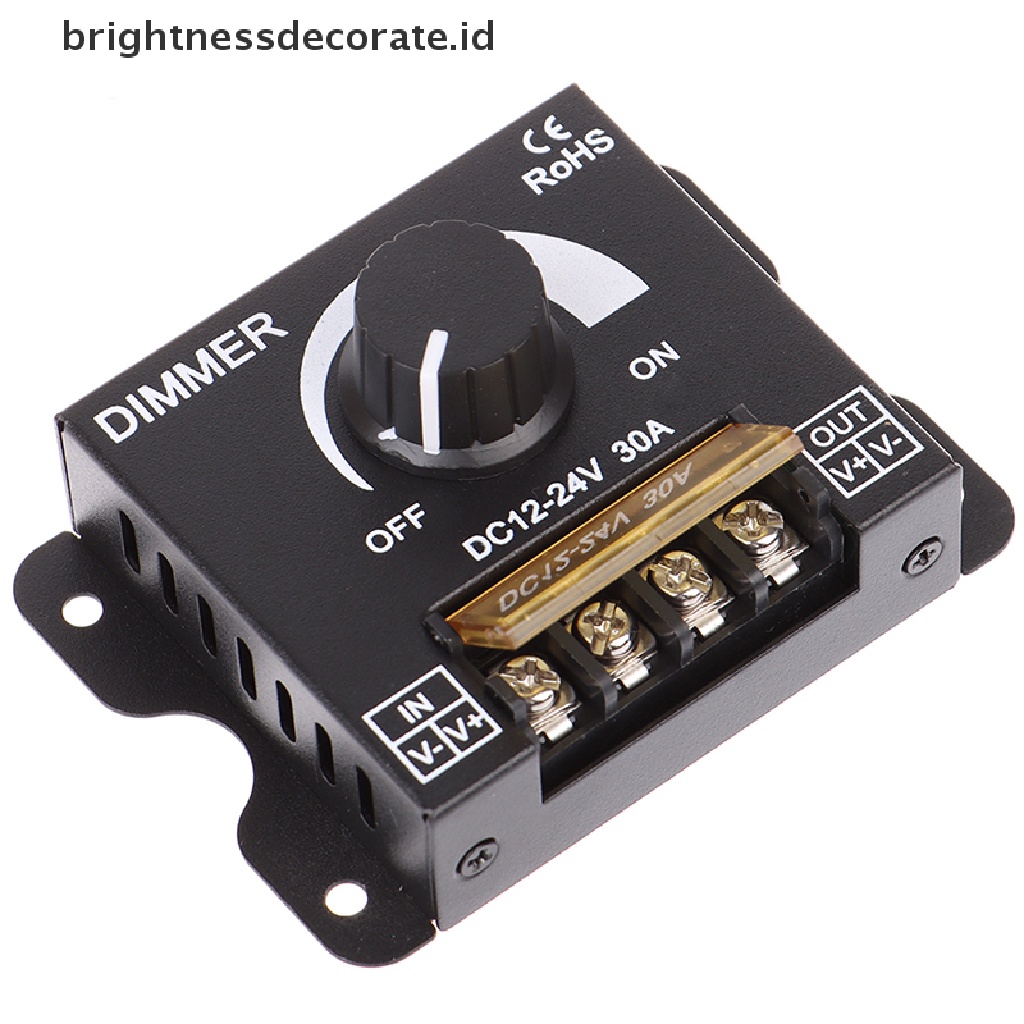 1 Pc Strip Led Dimmer Dc12V-24V 30a 360w Adjustable Untuk Warna Tunggal 5050 / 3528