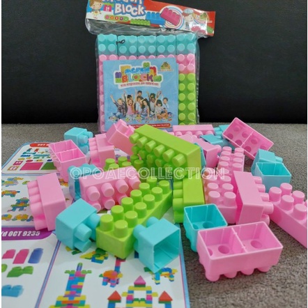 Mainan Balok Susun Puzzle Ocean Block Building Kreatif Blok Besar Isi 28pcs