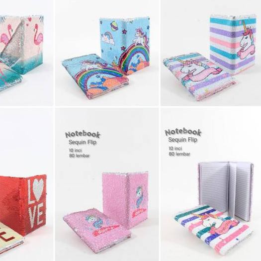 

#COD#@,BUKU DIARY BOOK RAINBOW SEQUIN FLIP / FURRY UNICORN BULU^^,,,,