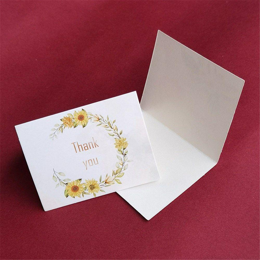 R-flower 100pcs Kartu Ucapan Perlengkapan Pesta Ucapan Best Wishes Wedding Birthday Postcard
