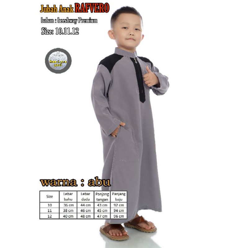 Jubah Anak Rafvero usia 10 sampai 12 tahun - RAFVERO ORIGINAL