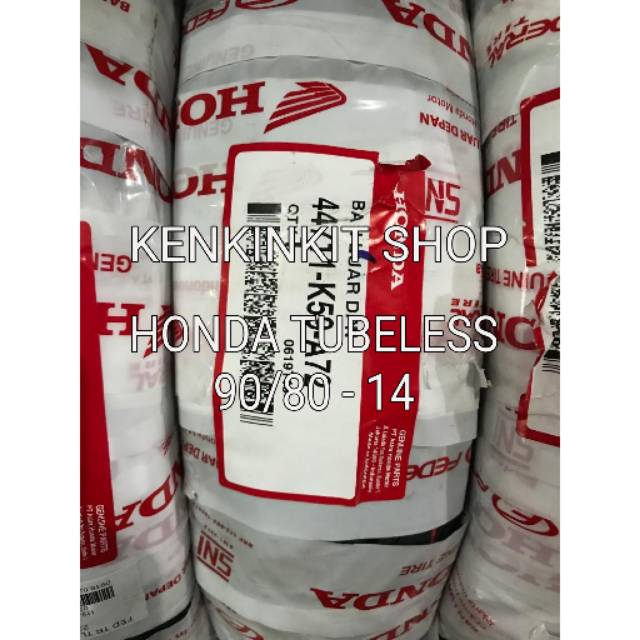 BAN HONDA 90/80-14 TUBELESS -  Standart depan Honda Vario 150 2019