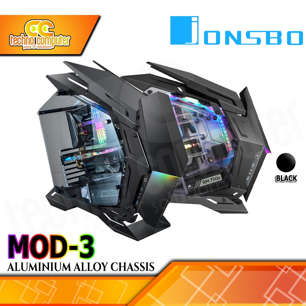CASING GAMING JONSBO MOD3 - E-ATX Case With Tempered Glass